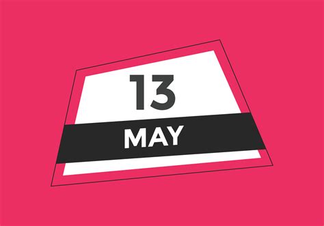 may 13 calendar reminder. 13th may daily calendar icon template. Calendar 13th may icon Design ...