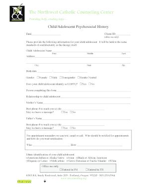 Fillable Online Child-Adolescent Intake Form2015.docx Fax Email Print ...