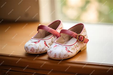 Premium AI Image | illustration of A pair of stylish childrens Mary ...