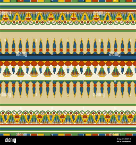 Ancient Egyptian traditional pattern, vector seamless pattern Stock ...