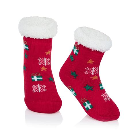 American Trends Children's Christmas Socks - Non Skid, Fuzzy Winter ...