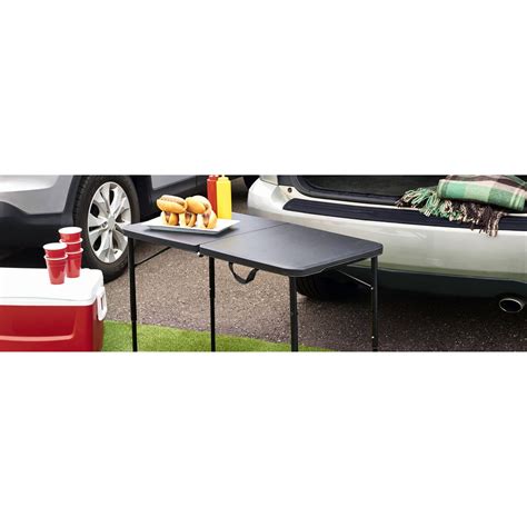 Mainstays 20" x 40" Black Fold-In-Half Table - Walmart.com