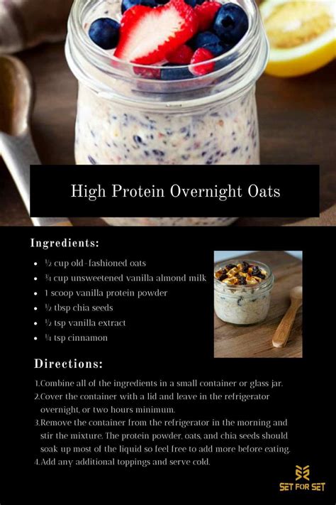 4 Best High Protein Overnight Oats Recipes – SET FOR SET