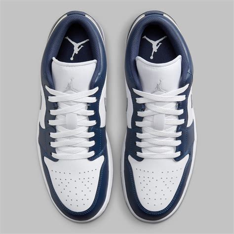 Air Jordan 1 Low "White/Wolf Grey/Midnight Navy" 553558-141 ...