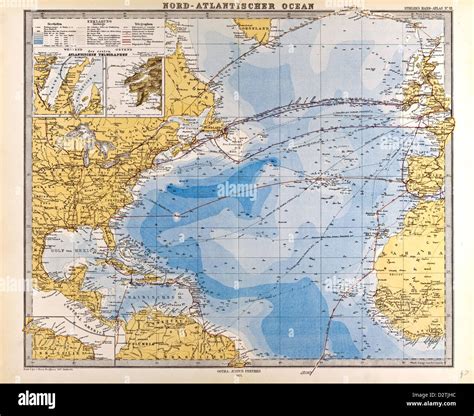 North Atlantic Ocean Map High Resolution Stock Photography and Images ...