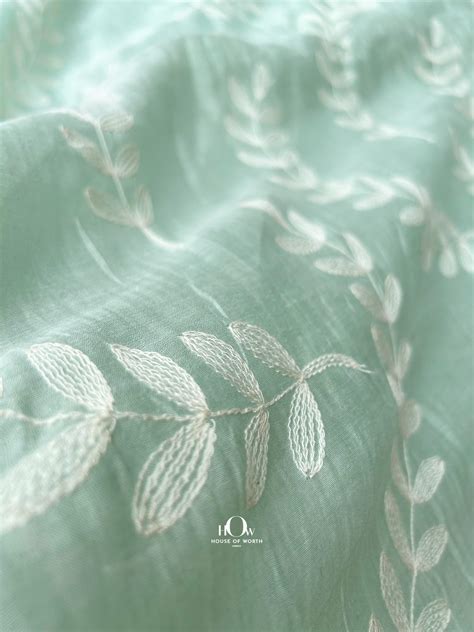 ANAARA MUL CHANDERI (Mint green) – House Of Worth