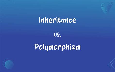 Image result for Write the Difference Between Inheritance and Polymorphism in Java