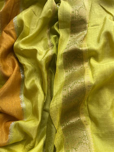 Lime Green Viscose silk saree – Studio Thari