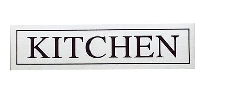 THW® Stainless Steel Self Adhesive KITCHEN Signage Board (3"x12 ...