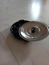 Buy Cello Non-Stick 12 Cavity Appam Patra Kan with Stainless Steel Lid ...