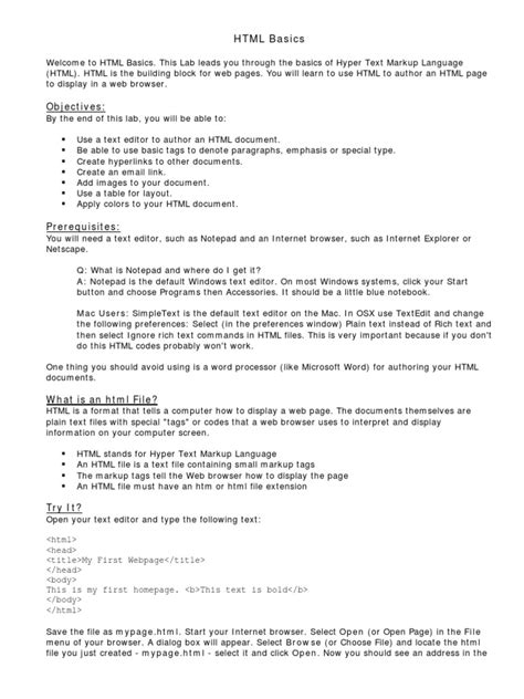 Image result for HTML Syntax PDF