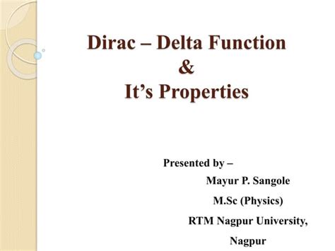 Image result for Dirac Delta Function