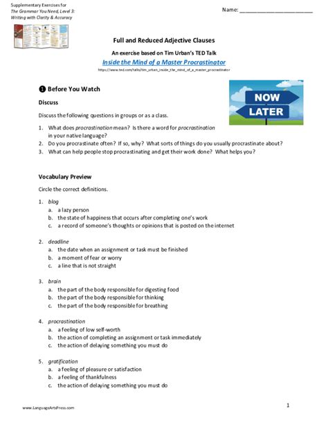 Fillable Online The Grammar You Need Level 3: Writing with Clarity and ...