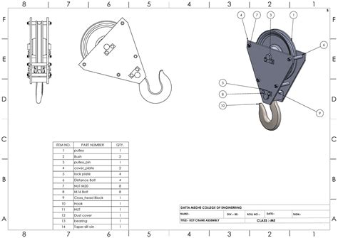 EOT Crane-1 ALL - 4 7 3 1 6 9 10 8 5 S ITEM NO. PART NUMBER QTY. 1 ...