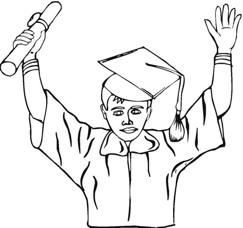 Graduation Coloring Pages Free Printable