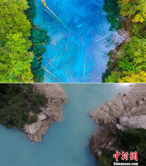 四川九寨沟地震前后航拍影像对比[组图] _ 图片中国_中国网