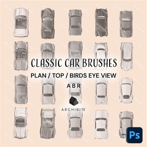 Photoshop Brushes - Top View Classic Cars - Etsy