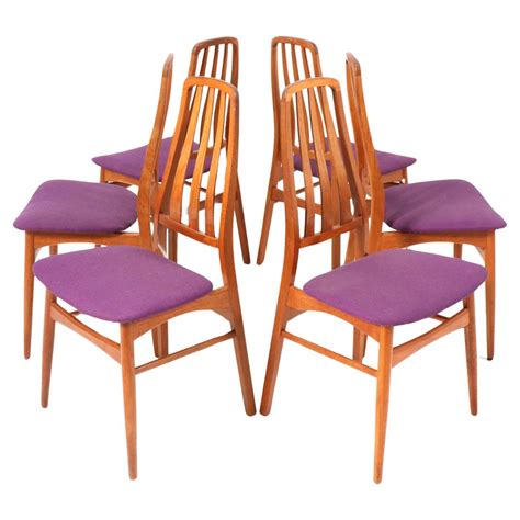 Set of Six Teak Mid-Century Modern Dining Room Chairs, 1960s For Sale ...