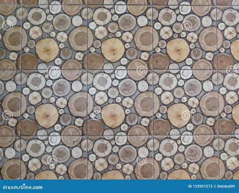 Decorative Floor Covering Ceramic Tile Brown. Stock Image - Image of ...