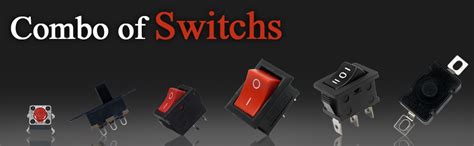 Electronic Spices Combo Of Switches 4 types 5types 7types Switches ...