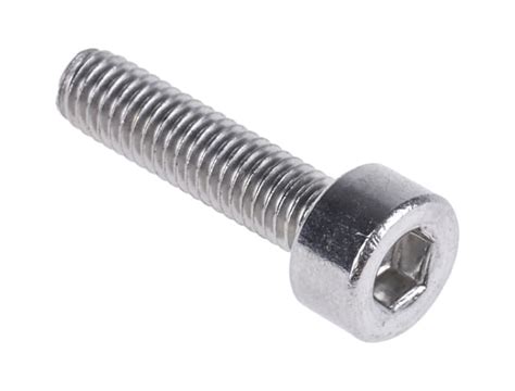 RS PRO | RS PRO Plain Stainless Steel Hex Socket Cap Screw, DIN 912, M3 ...