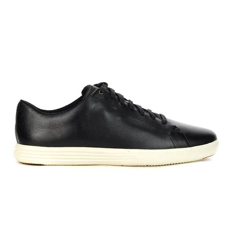 Cole Haan Men's Grand Crosscourt II Black Leather Sneakers - WOOKI.com