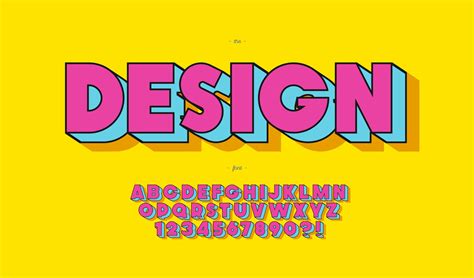 Vector design font pop art style for banner 7656300 Vector Art at Vecteezy