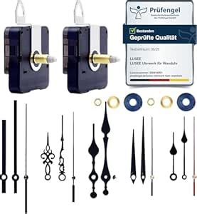 Lusee Clock Mechanisms Battery Powered, 2 Pack Silent Quartz Clock ...