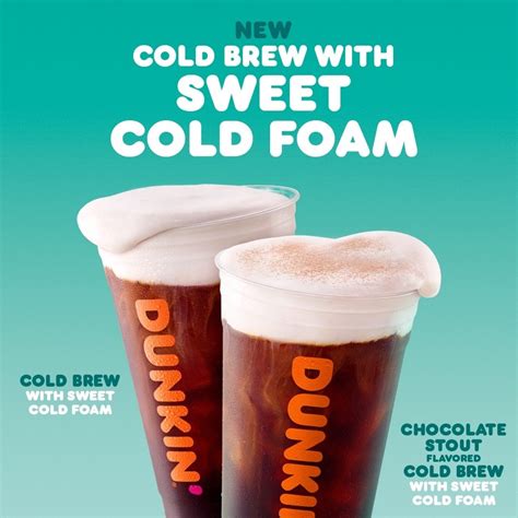 Dunkin’ unveils new ‘Cold Brew with Sweet Cold Foam’ at a special price ...