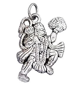Rich & Famous Elegant Silver Hanuman Pendant : Amazon.in: Fashion
