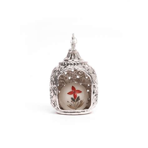 German Silver T-Light Holder with Peacock | Decorative Candle Holder ...