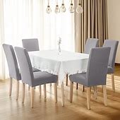 2 Pcs Dining Chair Cover Burgundy Water Repellent Stretch Chair Seat ...