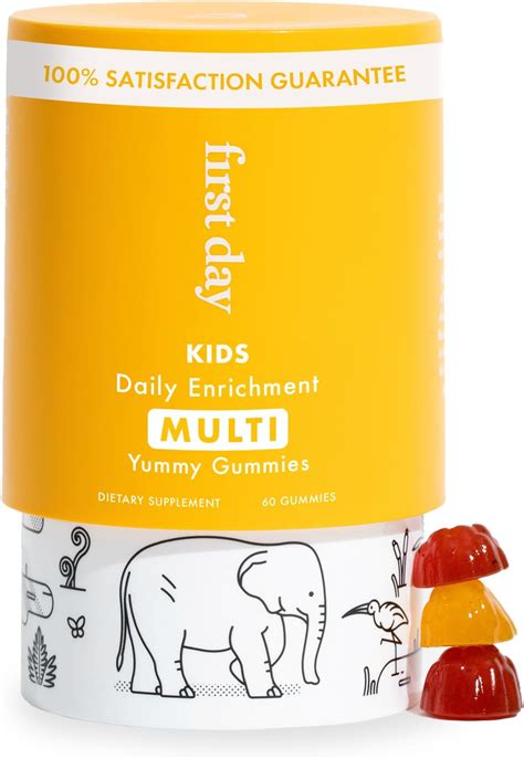 Amazon.com: FIRST DAY Kids Daily Multivitamin Gummies – Vitamin A, D3 ...