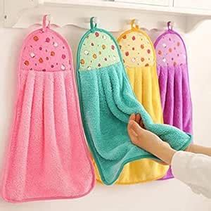 Vibrant Colorful Kitchen Towels Set - Soft Absorbent Dish Towels with ...