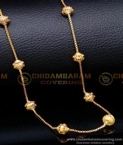 Buy New Model Gold Balls Chain Gold Plated Chain for Women