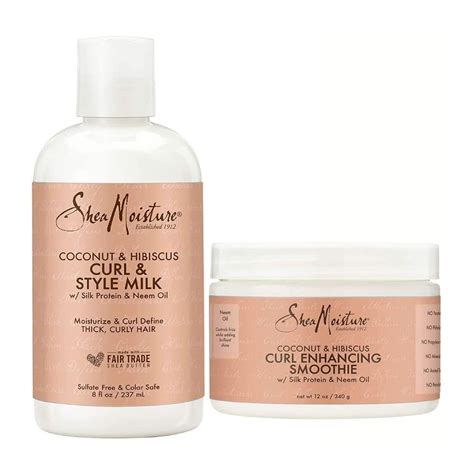 Shea Moisture Coconut & Hibiscus Curl Style Milk & Curl Smoothie ...