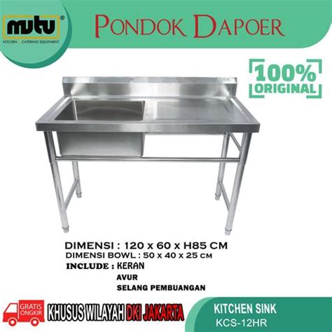 Jual Bak Cuci Piring Restoran | Work Sink Table Stainless Steel KCS ...