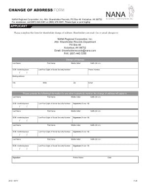 2012 Form AK NANA Regional Corporation F-28 Fill Online, Printable ...
