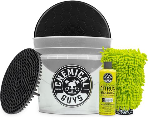 Chemical Guys Ultimate Scratch-Free Detailing Car Wash Bucket Kit with Accessories, Car ...