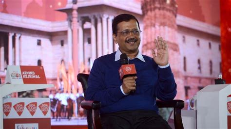 Delhi CM Arvind Kejriwal during his interaction at Agenda Aaj Tak ...