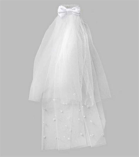Muse White Hen Do Large Bow Veil | New Look