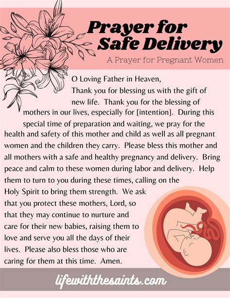 A Prayer for Safe Delivery (Prayer for Pregnant Women) - Life with the ...