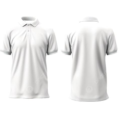 Kaos Polo Lengan Pendek Cetak Mockup 3d Render Depan Dan Belakang ...