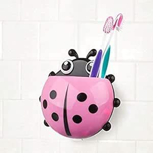 QUALIZA Ladybug Insect Wall Mount Toothbrush Holder Bathroom Iteam ...