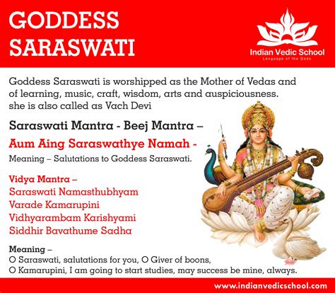 Goddess Saraswati Mantra | Mantras, Healing mantras, Vedic mantras