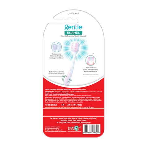 Colgate Gentle Enamel Ultra Soft Toothbrush, 4 Count (Buy 2, Get 2 Free ...