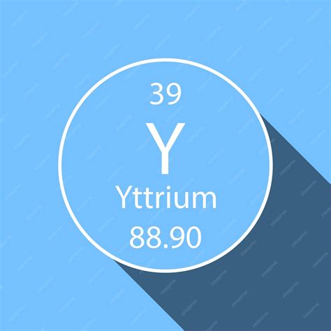 Premium Vector | Yttrium symbol with long shadow design chemical element of the periodic table ...