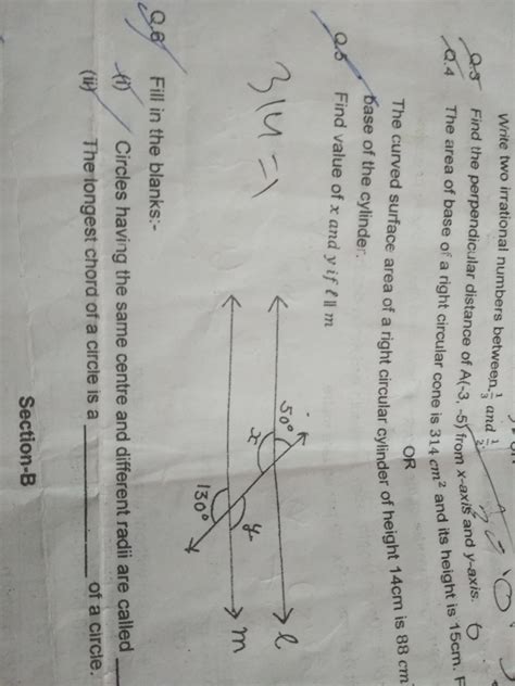 find value of x and y if l || m - Brainly.in