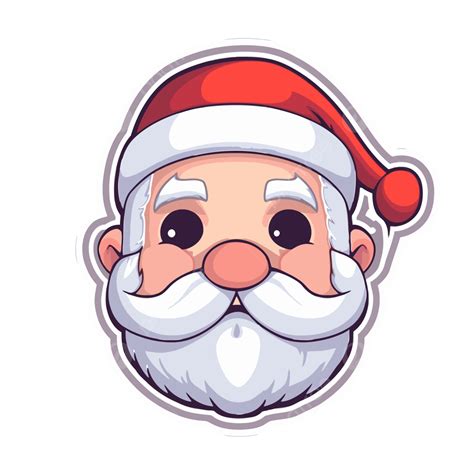 In The Style Of Dark Gray And Purple Clipart Vector, Santa Face, Santa ...