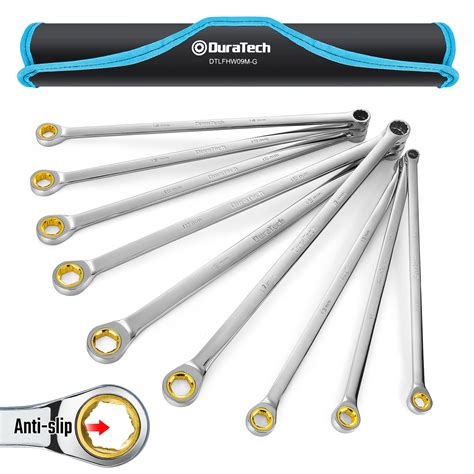 Snapklik.com : DURATECH Extra Long Anti-Slip Ratcheting Wrench Set ...
